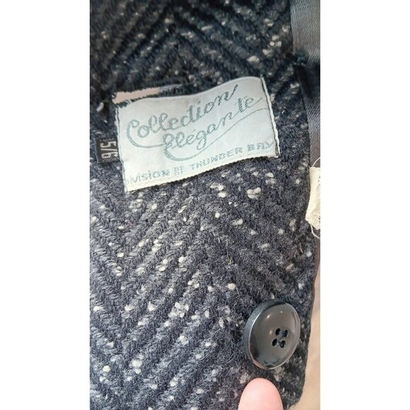 Vintage Wool Coat 5/6 Women Collection Elegante Thunder Bay Made In Romania Gray - Picture 8 of 15